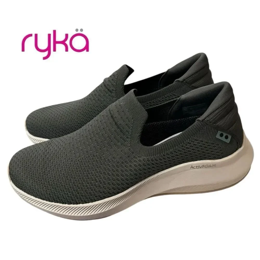 New Ryka Women's Fling Slip-on Grey Sneakers 8
